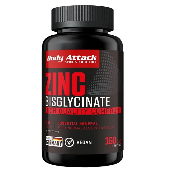 بیس گلیسینات روی بادی اتک 160 عدد Body Attack Zink Bisglycinate - فروشگاه  مکمل ورزشی آرما ساپلیمنت